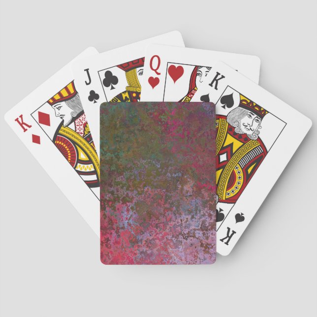 Dark Alcohol Ink Abstract Playing Cards (Back)