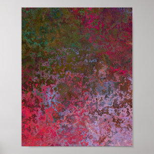 Dark Alcohol Ink Abstract Poster