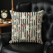 Dark Alice Rustic Striped Pattern
