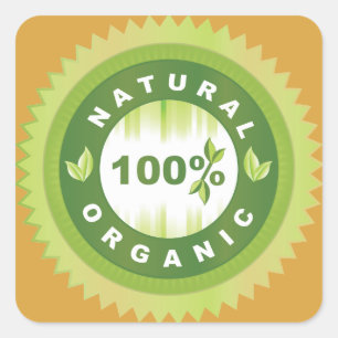 Dark Amber Natural Organic Food Label Stickers