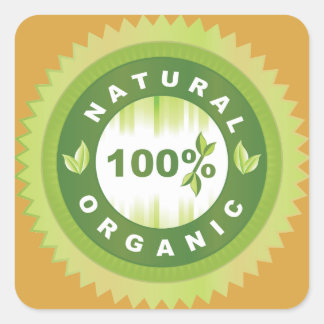 Dark Amber Natural Organic Food Label Stickers