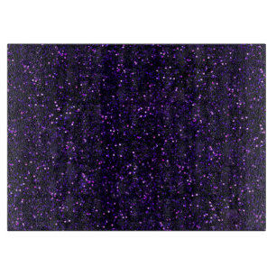 Dark Amethyst Purple Glitter Cutting Board