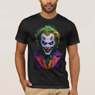 Dark and Captivating Joker Portrait T-Shirt Design