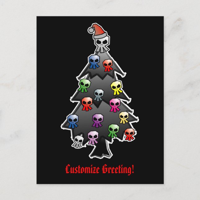 Dark and Gothic Holiday Greeting Postcard (Front)