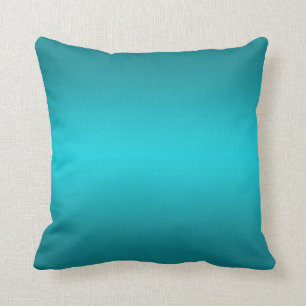Dark and Light Aqua Blue Gradient - Turquoise Cushion