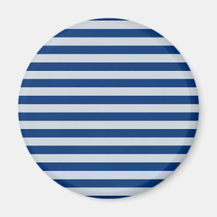 Dark and Light Blue Stripes Magnet