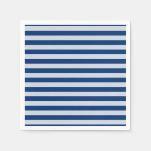 Dark and Light Blue Stripes Napkin