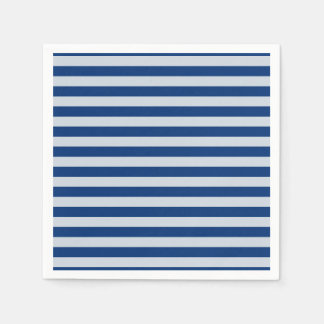 Dark and Light Blue Stripes Napkin