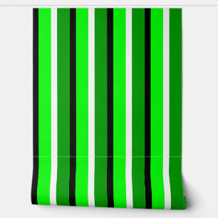 Dark and Light Green Stripes Pattern Wallpaper