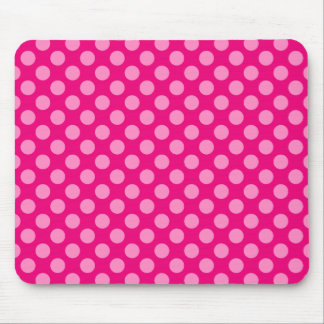 Dark and Light Pink Polka Dots Mouse Pad