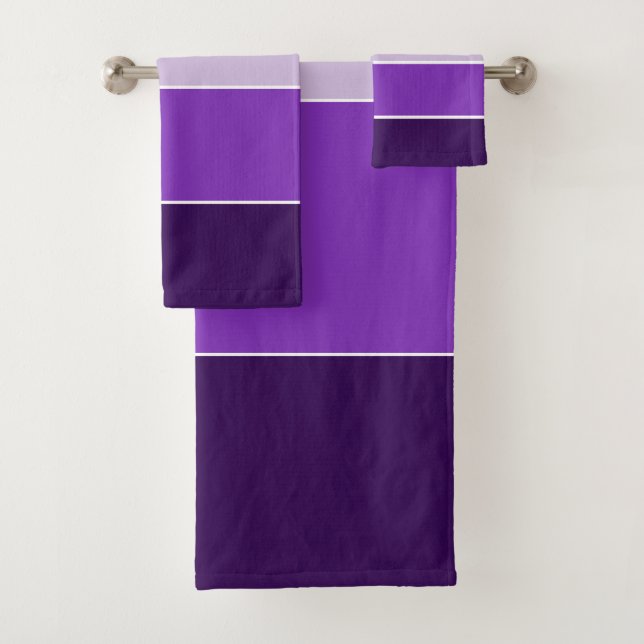 Dark And Light Purple Bath Towel Set (Insitu)