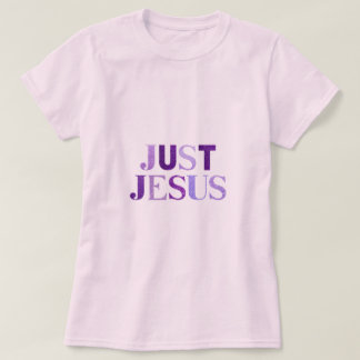 Dark And Light Purple Shades Glitter "Jesus" Name T-Shirt