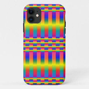 Dark and Light Rainbows (Checkers and Stripes) Case-Mate iPhone Case