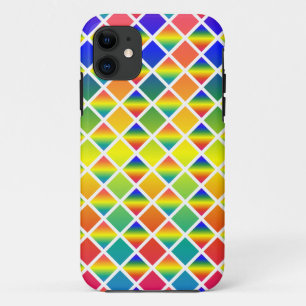 Dark and LIght Rainbows (Diamond Chequered) Case-Mate iPhone Case
