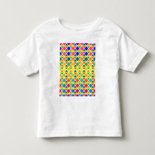 Dark and LIght Rainbows (Diamond Chequered) Toddler T-Shirt