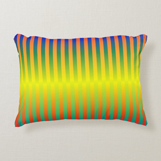 Dark and Light Rainbows (Stripes) Decorative Cushion (Front)