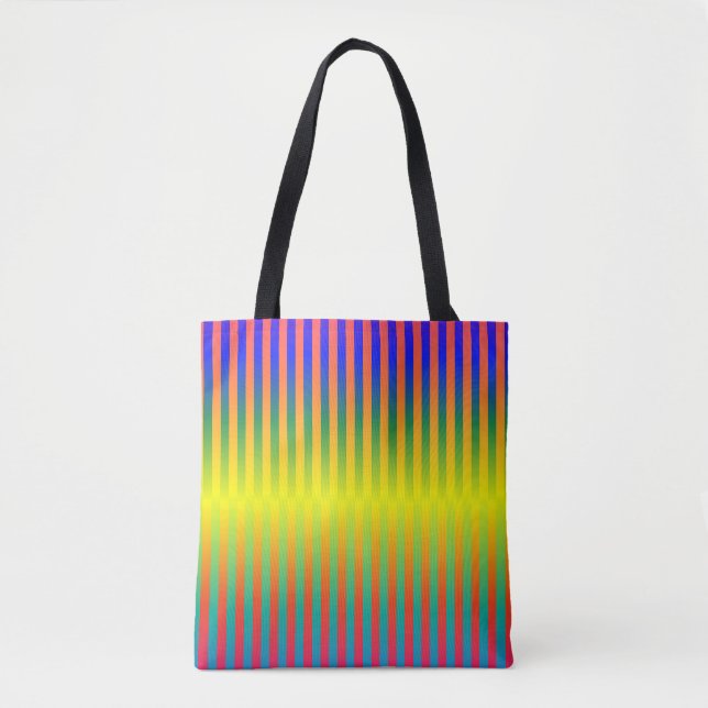 Dark and Light Rainbows (Stripes) Tote Bag (Front)