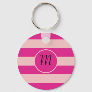 Dark and Light Stripes Key Ring