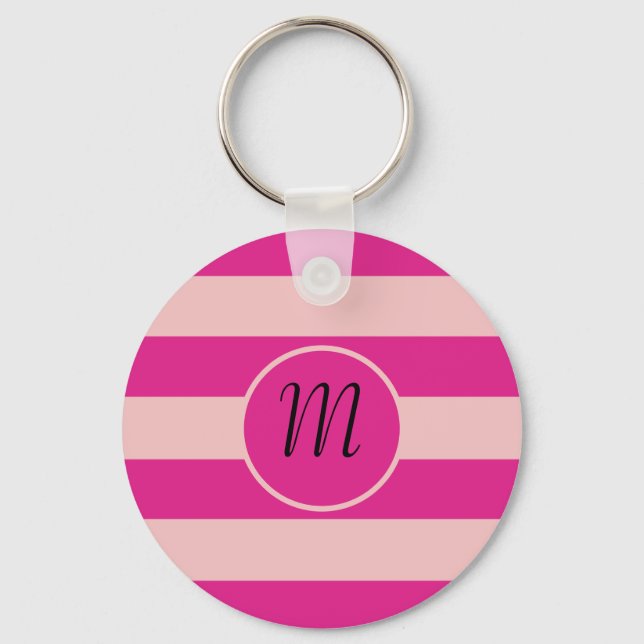 Dark and Light Stripes Key Ring (Front)