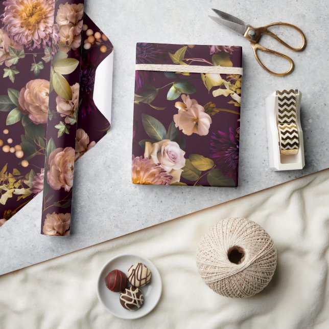 Dark and Moody Bridal Shower Wrapping Paper  (Crafts)