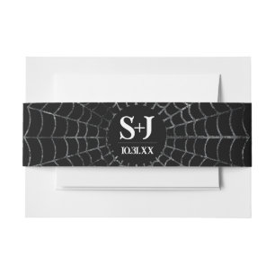 Dark and Moody Customisable Wedding Belly Band  Invitation Belly Band