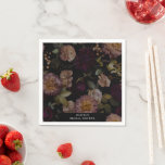 Dark and Moody Dramatic Floral Bridal Shower  Napkin<br><div class="desc">Dark and Moody Dramatic Floral Bridal Shower Napkins - Part of a Dark and Moody Floral Bridal Shower Collection</div>