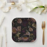 Dark and Moody Dramatic Floral Bridal Shower  Paper Plate<br><div class="desc">Dark and Moody Dramatic Floral Bridal Shower Paper Plates - Part of a Dark and Moody Floral Bridal Shower Collection</div>