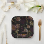 Dark and Moody Dramatic Floral Bridal Shower  Paper Plate<br><div class="desc">Dark and Moody Dramatic Floral Bridal Shower Paper Plates - Part of a Dark and Moody Floral Bridal Shower Collection</div>
