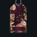 Dark and Moody Romantic Burgundy Bridal Shower  Gift Tags<br><div class="desc">Dark and Moody Romantic Burgundy Bridal Shower Gift Tags</div>