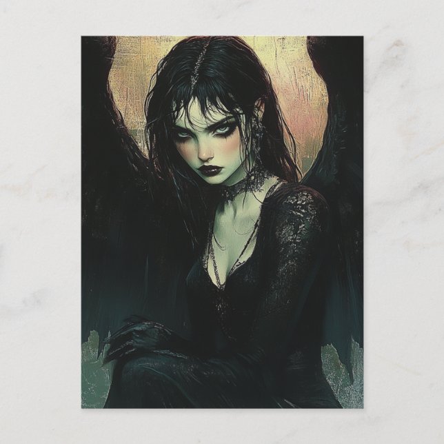 Dark Angel AI Art Postcard (Front)
