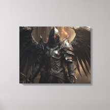 Dark Angel Armour Warrior - Stretched Canvas Print