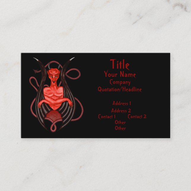 Dark Angel Business Card (Front)