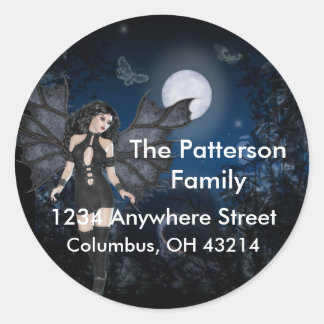 Dark Angel & Dark Night Series Classic Round Sticker