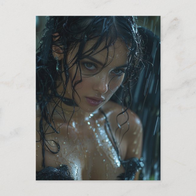 Dark Angel in the Rain Postcard (Front)