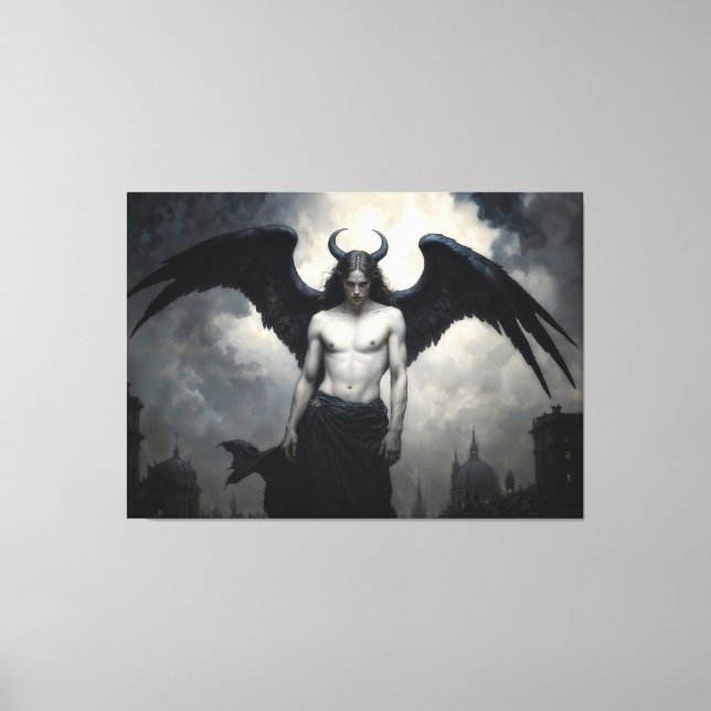 Dark Angel Lucifer Canvas Print (Front)