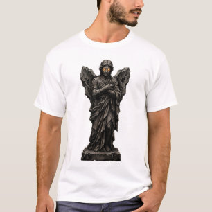 Dark Angel Statue Gothic Fantasy Glowing Eyes Artw T-Shirt