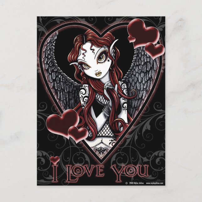 Dark Angel Valentine Postcard (Front)