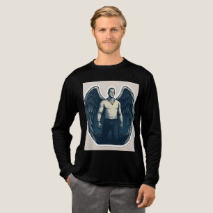 Dark Angel Warrior Black Full Sleeve T-Shirt Des Tri-Blend Shirt