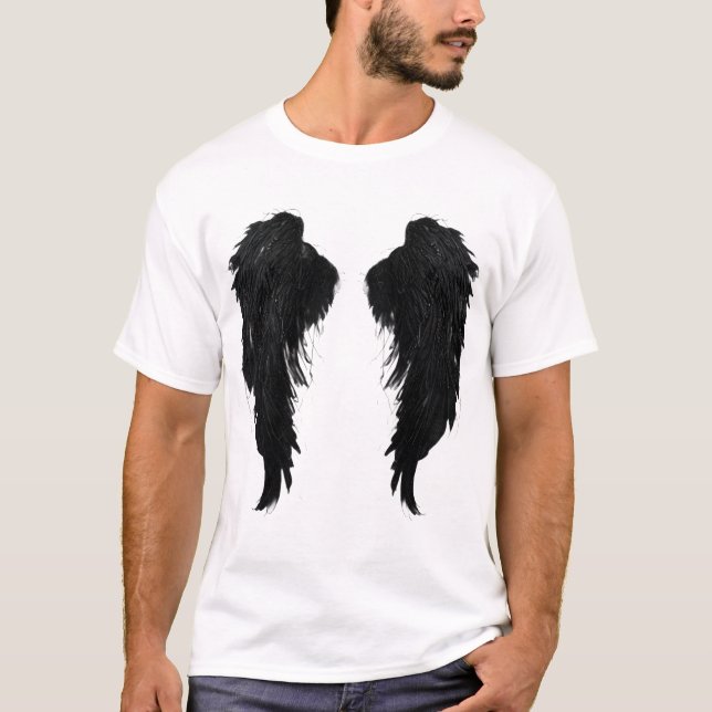 Dark Angel Wings Graphic T-Shirt (Front)