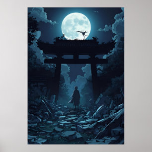 Dark Anime Aesthetic Poster – Gothic Japanese Mang