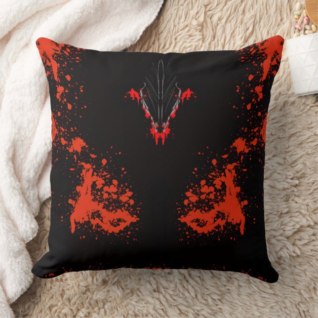 Dark Anime Fantasy Crow and Demon Art Cushion (Blanket)