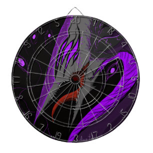 Dark Anime Fantasy Crow and Demon Art Dartboard