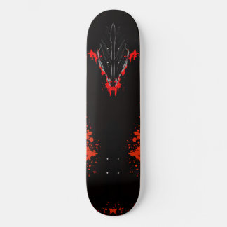 Dark Anime Fantasy Crow and Demon Art Skateboard