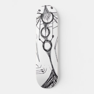 Dark Anime Fantasy Crow and Demon Art Skateboard