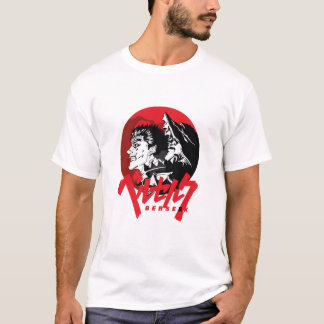 Dark Anime Warrior Retro Red Art T-Shirt