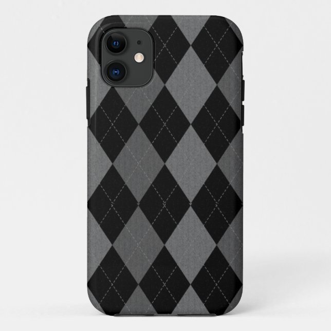 Dark Argyle Case-Mate iPhone Case (Back)