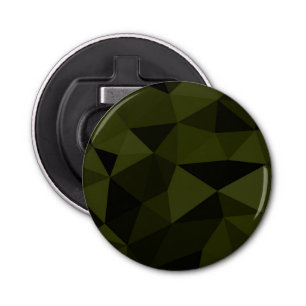 Dark army green black geometric mesh pattern cool  bottle opener