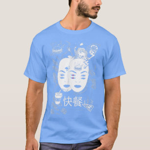 Dark Art Face Tween Social Chinese Culture Japanes T-Shirt