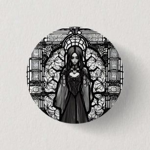 Dark Art Goth Girl     Tote Bag 3 Cm Round Badge