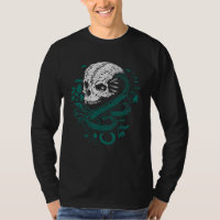 Dark Arts Halloween Black Metal Magic Snake Skull